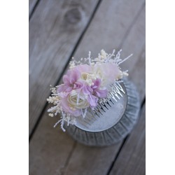 Floral, flower hair comb