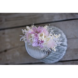 Floral, flower hair comb