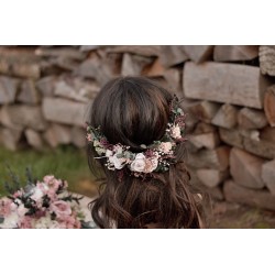 Floral, flower half head wreath, hair wreath, crown