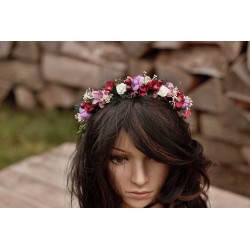 Květinová čelenka do vlasů "Bohyně podzimu"