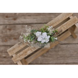 Floral, flower hair comb