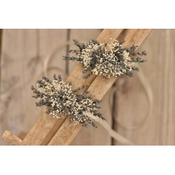 Květinový náramek na ruku "Levandule s gypsophillou II."