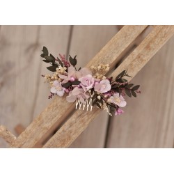 Floral, flower hair comb