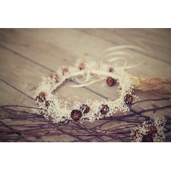 Floral, flower half head wreath, hair wreath, crown