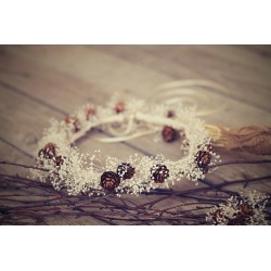 Floral, flower half head wreath, hair wreath, crown