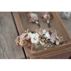 Floral, flower half head wreath, hair wreath, crown