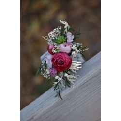Floral, flower hair comb