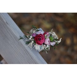 Floral, flower hair comb
