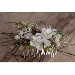 Floral, flower hair comb