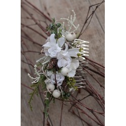 Floral, flower hair comb