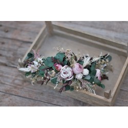Floral, flower half head wreath, hair wreath, crown