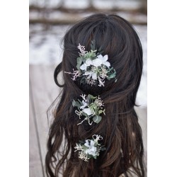 Floral flower hair clip, pin