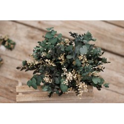 Svatební greenery kytice pro nevěstu "Vůně eukalyptu II."