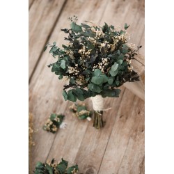 Svatební greenery kytice pro nevěstu "Vůně eukalyptu II."