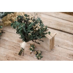 Svatební greenery kytice pro nevěstu "Vůně eukalyptu II."