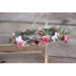 Floral, flower hair wreath,...