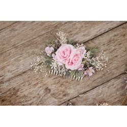 Floral, flower hair comb