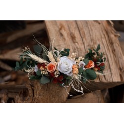 Floral, flower half head wreath, hair wreath, crown