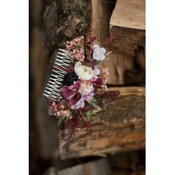 Floral, flower hair comb