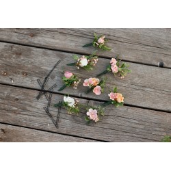 Hair flowers, set of 8pcs