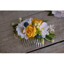 Floral, flower hair comb