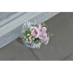 Floral, flower hair comb