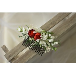 Floral, flower hair comb