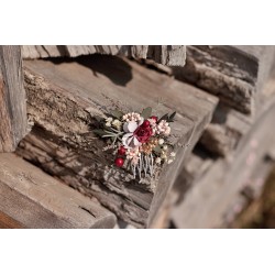 Floral, flower hair comb