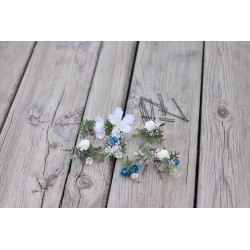 Hair flowers, set of 8pcs