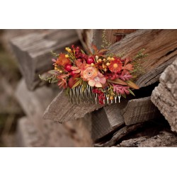 Floral, flower hair comb