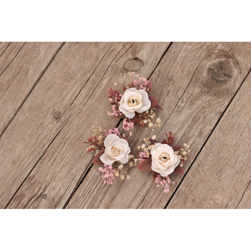 Floral flower hair clip, pin