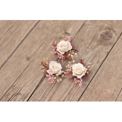 Floral flower hair clip, pin