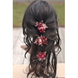 Floral flower hair clip, pin