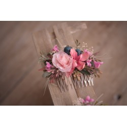 Floral, flower hair comb