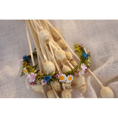 Floral, flower half head wreath, hair wreath, crown