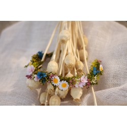 Floral, flower half head wreath, hair wreath, crown
