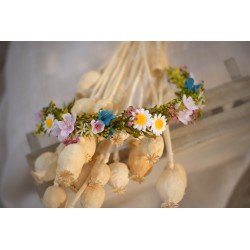 Floral, flower half head wreath, hair wreath, crown