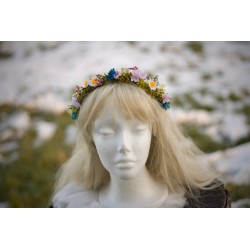 Floral, flower half head wreath, hair wreath, crown