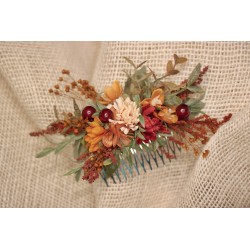 Floral, flower hair comb