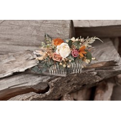 Floral, flower hair comb