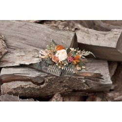 Floral, flower hair comb