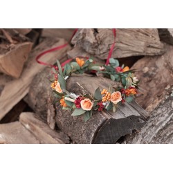 Floral, flower hair wreath,...