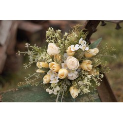 Svatební set kytice+klopa ženicha" Žluté tulipány"