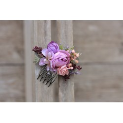 Floral, flower hair comb