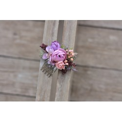Floral, flower hair comb