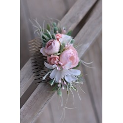 Floral, flower hair comb