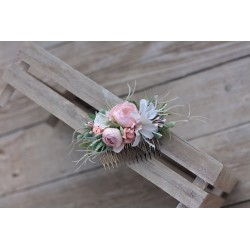 Floral, flower hair comb