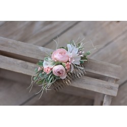 Floral, flower hair comb