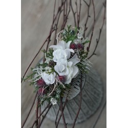 Floral, flower hair comb