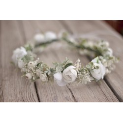 Floral, flower hair wreath,...